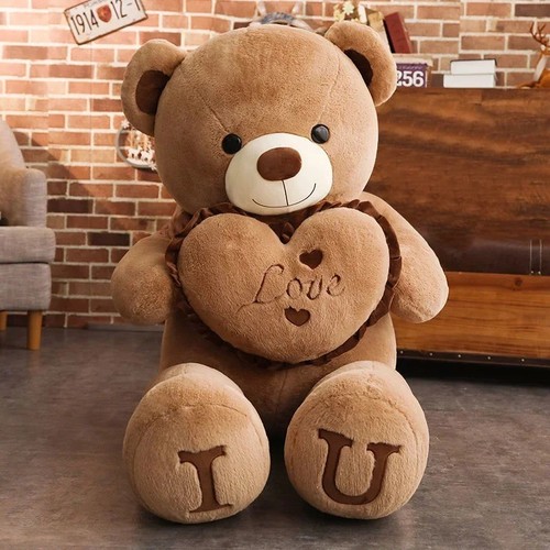 Giant love teddy bear 80cm - teddy,