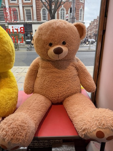 Large brown teddy bear plush - large,