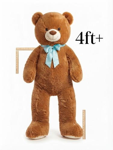 Giant teddy bear 4ft brown - teddy,
