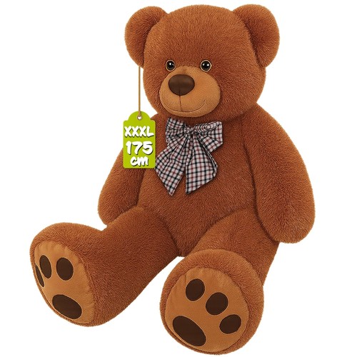 Brown teddy bear 175cm soft - 175cm,