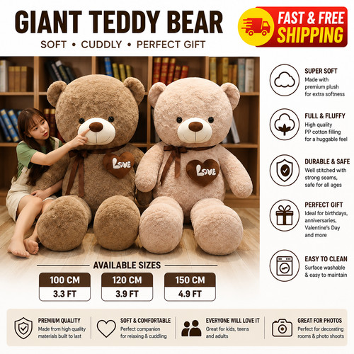 Large teddy bear - bear, giant