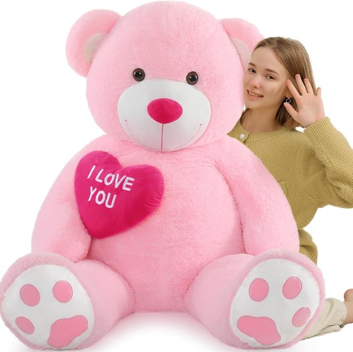Giant pink 150cm teddy bear - pink,